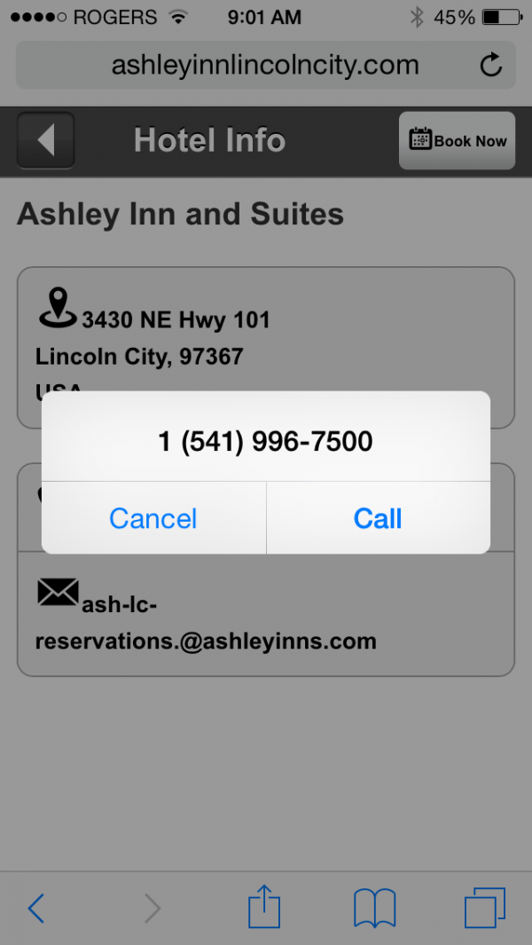 Mobile optimization hotel