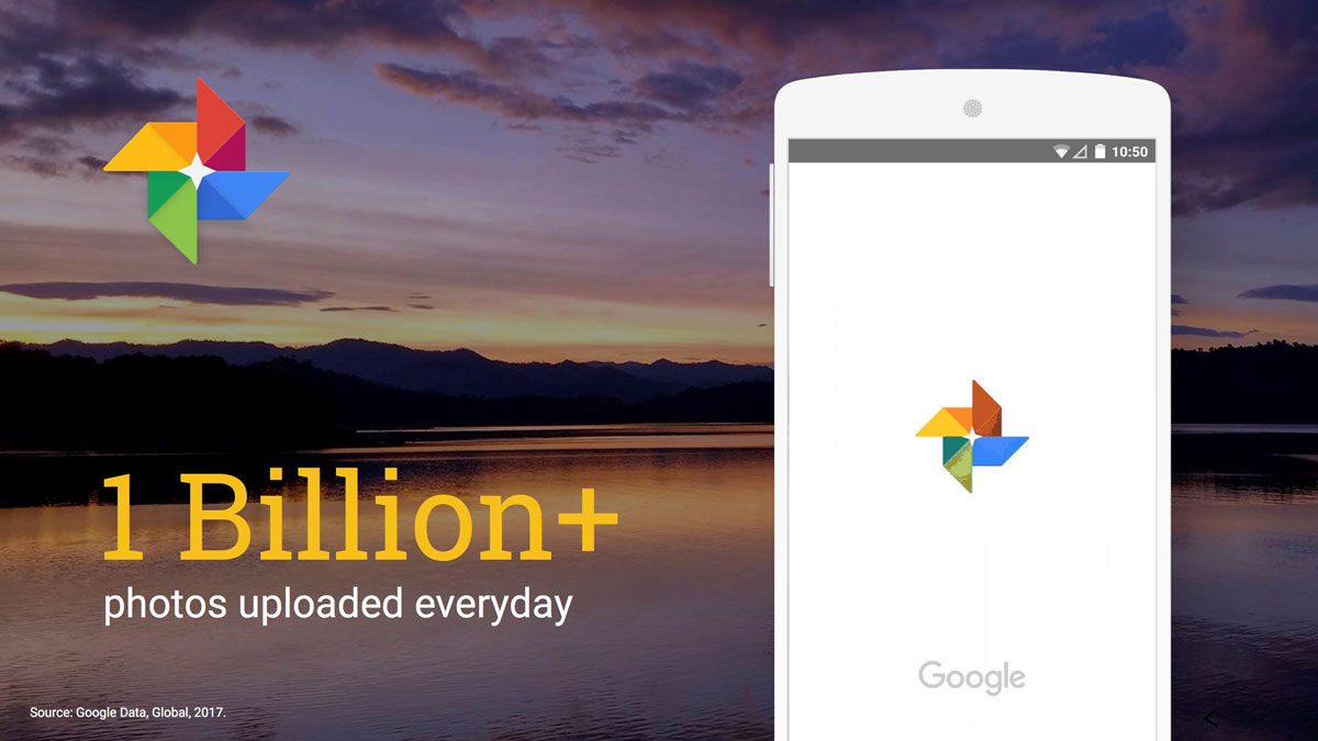 1 billion+ photos updated daily to google photos