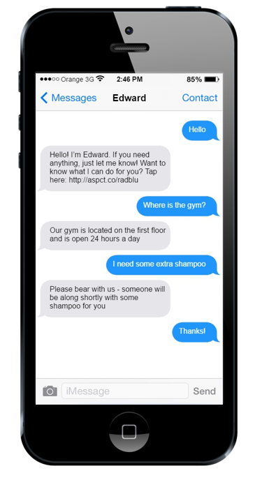 Chatbot designed for Edwardian Hotels