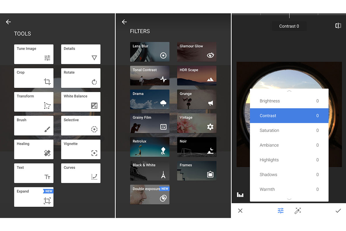 snapseed allows you to edit images for your social media posts