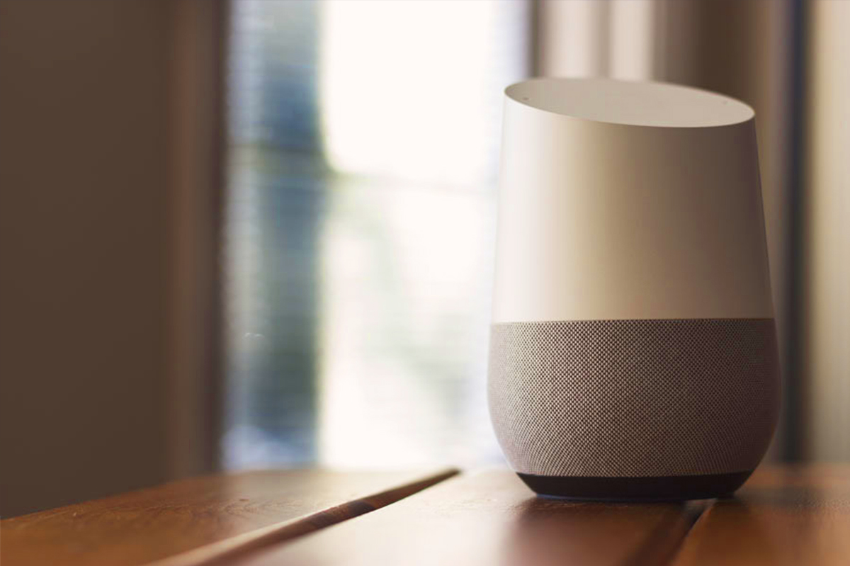 voice searches can be done on a google home